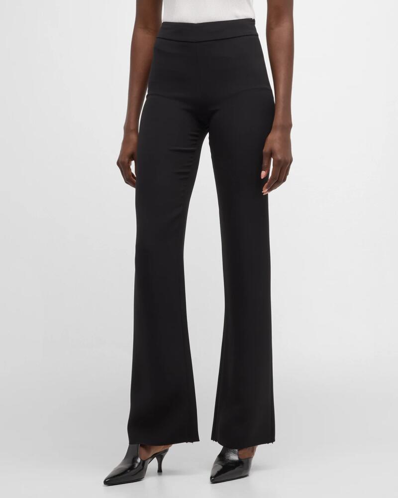 Giorgio Armani Black Cady Straight-Leg Pants Cover