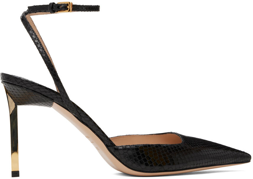 TOM FORD Black Python Slingback Heels Cover