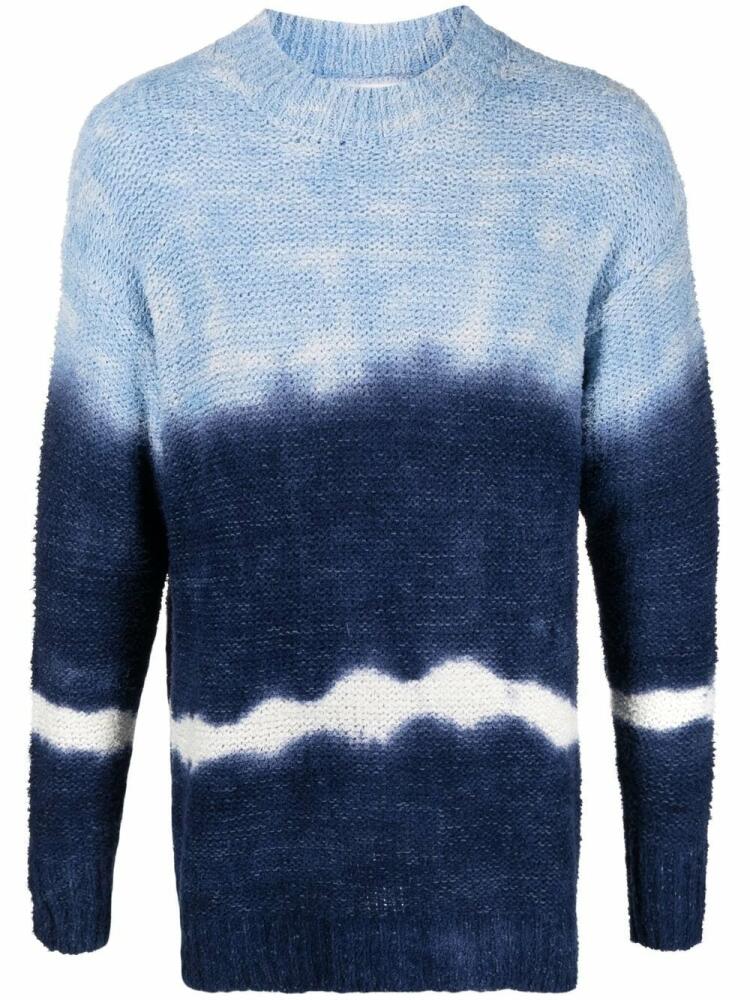 MARANT cable-knit tie-dye pattern jumper - Blue Cover