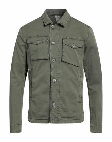 Bomboogie Man Shirt Military green Cotton, Elastane Cover