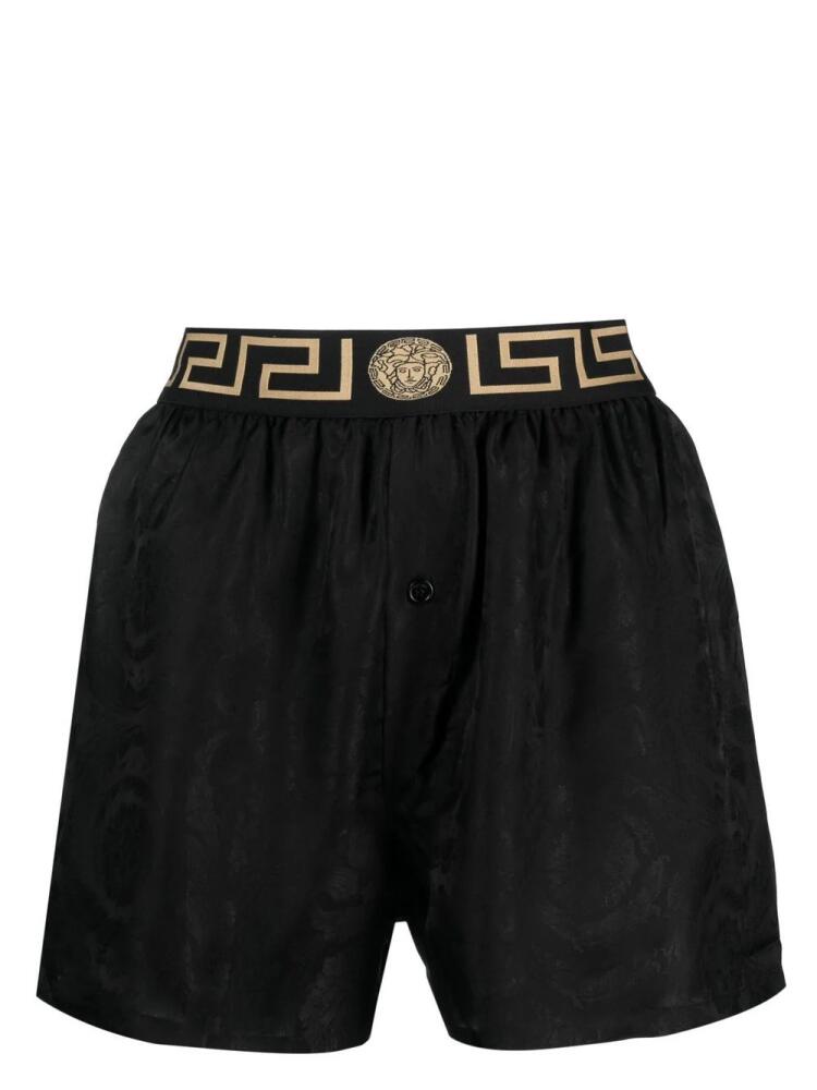 Versace Greca Border barocco pajamas shorts - Black Cover