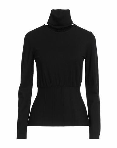 Federica Tosi Woman Sweater Black Viscose, Polyester Cover