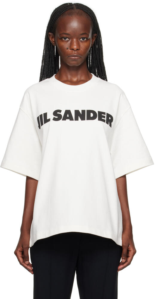 Jil Sander White Printed T-Shirt Cover