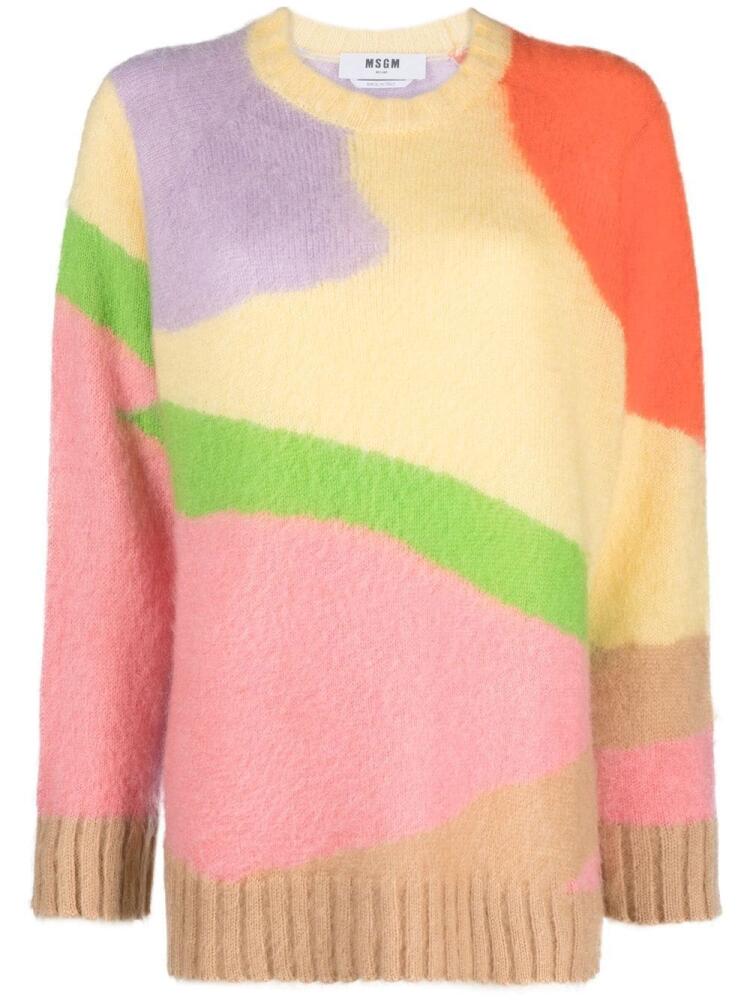 MSGM abstract color-block jumper - Neutrals Cover