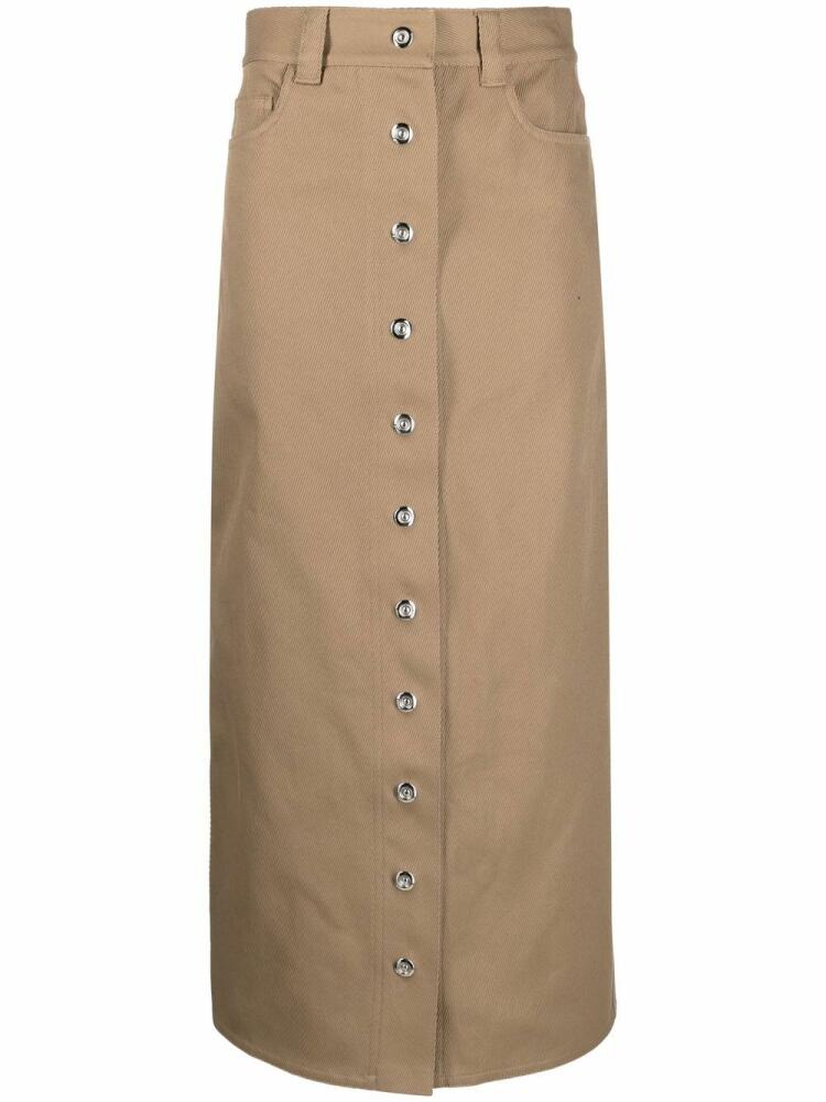 Sunnei buttoned straight skirt - Neutrals Cover