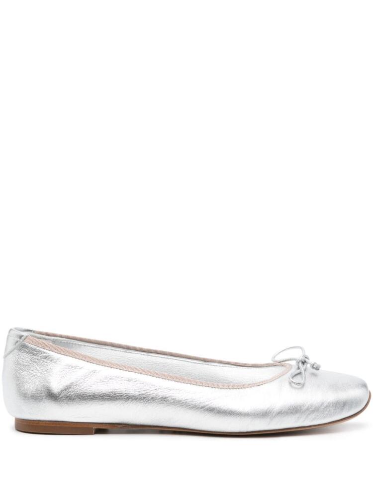 Casadei metallic leather ballerina shoes - Silver Cover