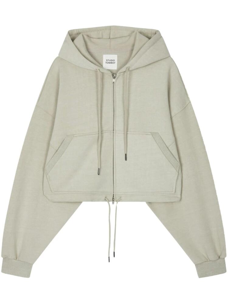 STUDIO TOMBOY zip-down hoodie - Neutrals Cover