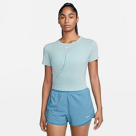 Nike Women's Dri-FIT One Luxe Twist Standard Fit Short-Sleeve Shirt in Blue/Ocean Bliss Cover