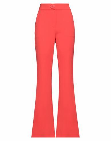 Moschino Woman Pants Red Polyester, Polyurethane Cover