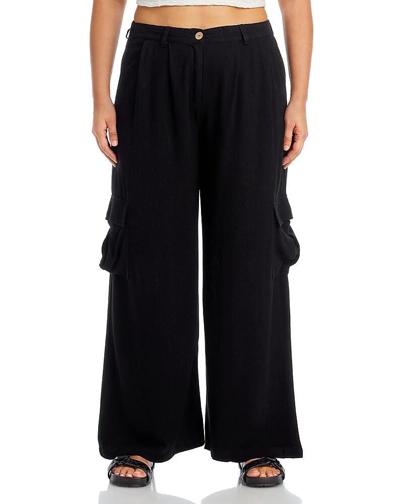 Aqua Cargo Wide Leg Pants - Exclusive Cover