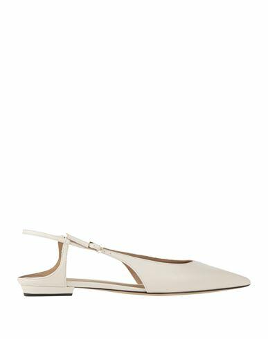 Emporio Armani Woman Ballet flats Off white Leather Cover