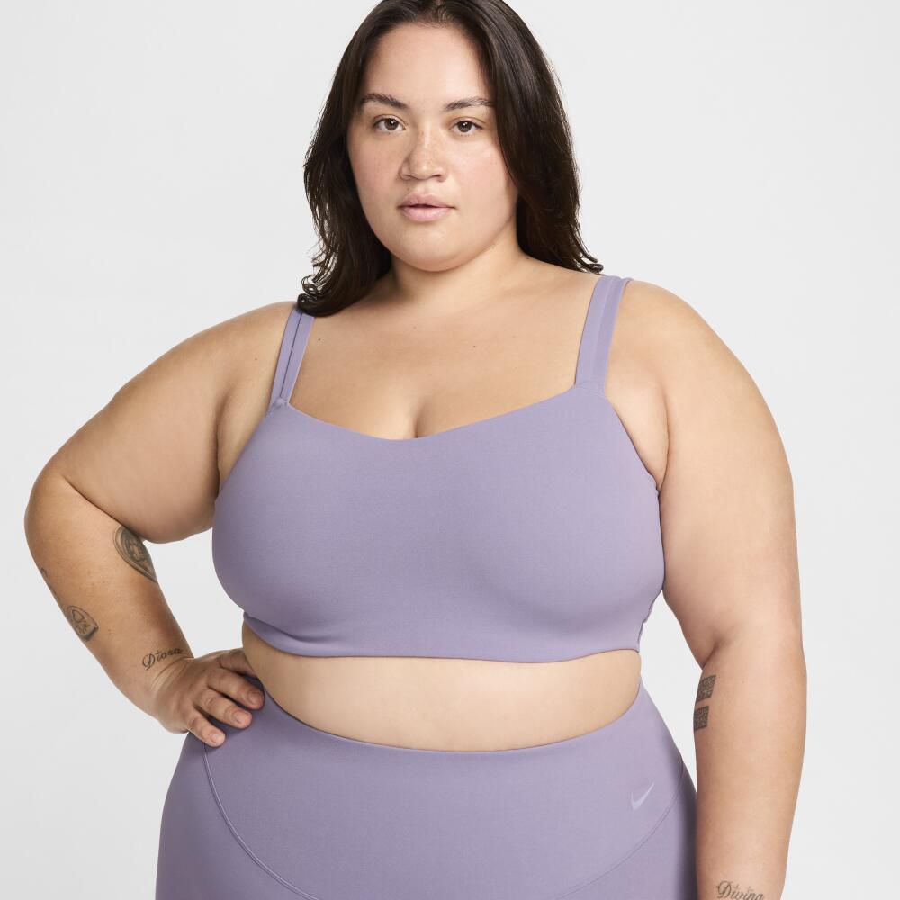 Nike Women's Zenvy Strappy Light-Support Padded Sports Bra (Plus Size) in Purple Cover