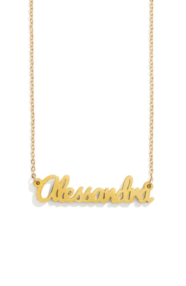 BaubleBar Personalized Pendant Necklace in Ant Gold Cover