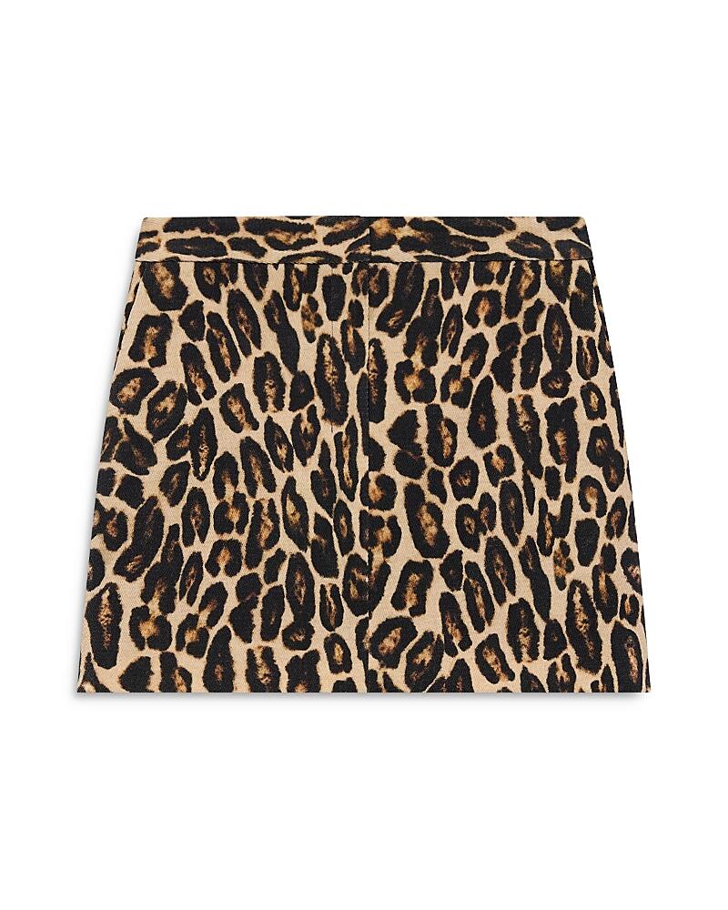 Theory Leopard Print Mini Skirt Cover