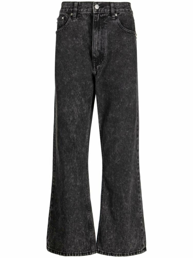 izzue stud-embellished straight-leg jeans - Black Cover