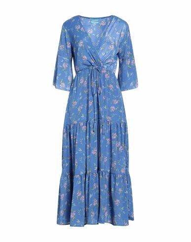 Iconique Woman Maxi dress Light blue Polysilk Cover