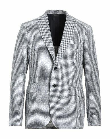 Mp Massimo Piombo Man Blazer Blue Linen, Polyester Cover