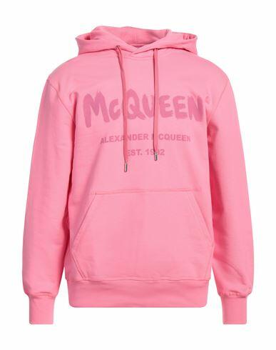 Alexander Mcqueen Man Sweatshirt Pink Cotton, Elastane Cover