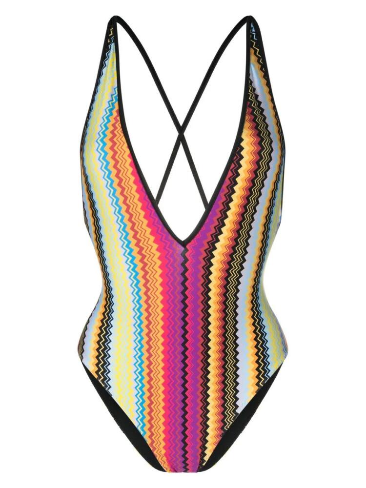 Missoni criss-cross-back swimsuit - Pink Cover