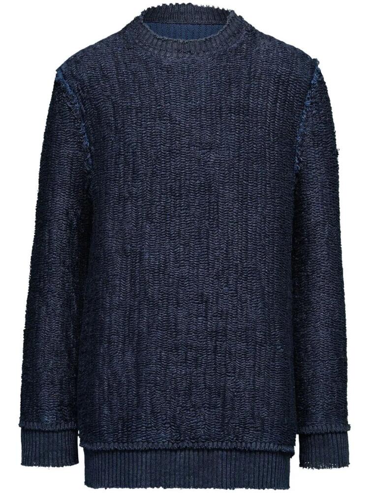 Maison Margiela woven-knit crew-neck jumper - Blue Cover