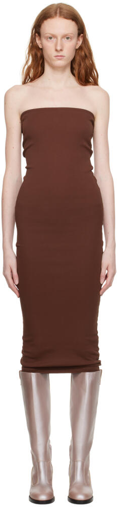 FLORE FLORE Brown Liv Midi Dress Cover