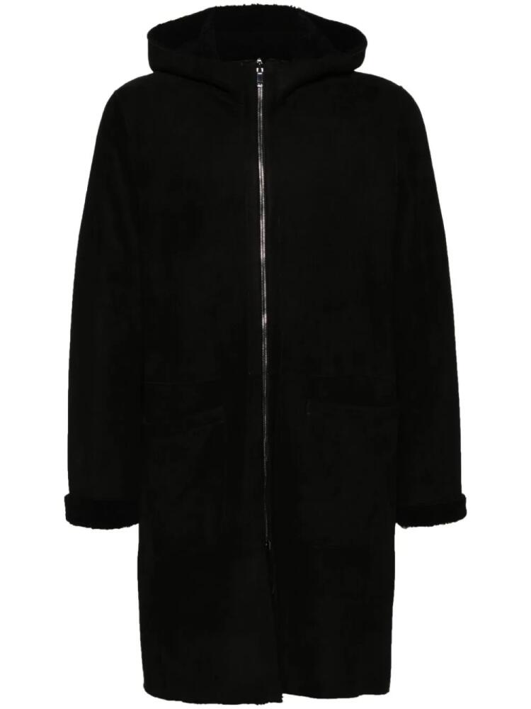 Salvatore Santoro hooded suede coat - Black Cover