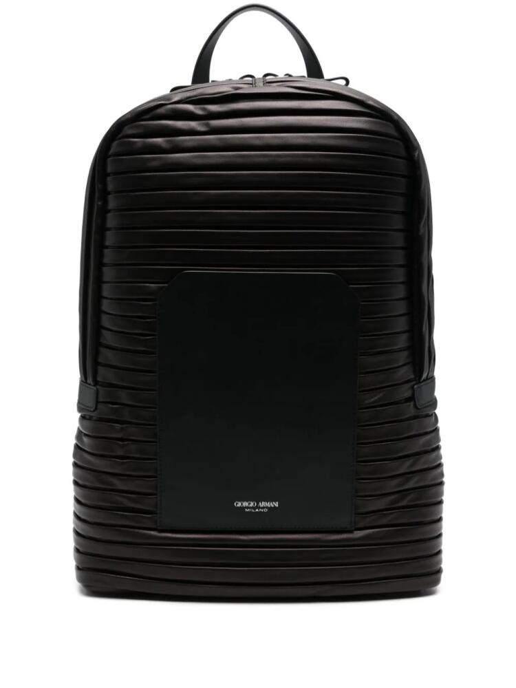 Giorgio Armani ribbed backpack - Black Cover