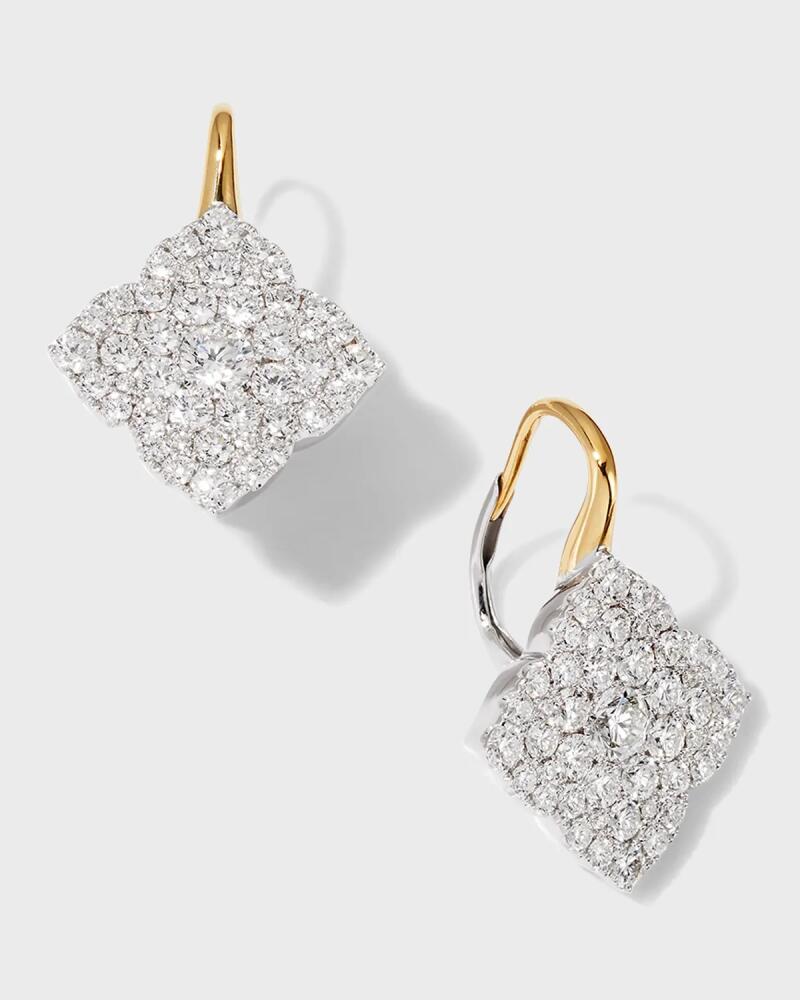 Frederic Sage 18K Yellow and White Gold Fleur D'Amour Diamond Earrings Cover