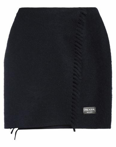 Prada Woman Mini skirt Midnight blue Cashmere Cover