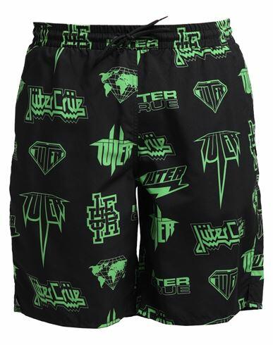 Iuter Man Swim trunks Black Polyester Cover