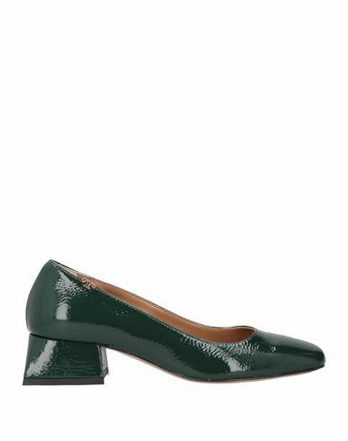 Tory Burch Woman Pumps Dark green Leather Cover