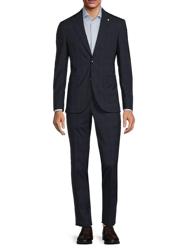 Ted Baker Men's Roger Sharksin Wool Suit - Navy Cover