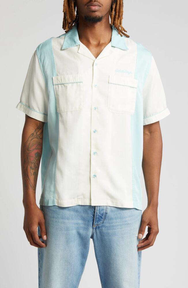 Saturdays NYC Canty Bowling Shirt in Canal Blue Cover