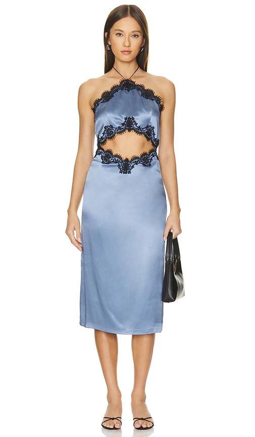 fleur du mal Halter Dress in Blue Cover