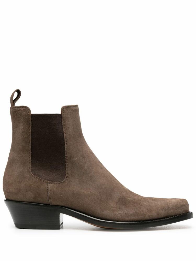 Buttero square-toe suede boots - Brown Cover