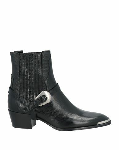 Celine Woman Ankle boots Black Leather Cover