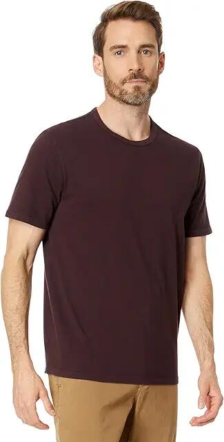 Vince Garment Dye Short Sleeve Crew (Washed Pinot Vino) Men's Clothing Cover