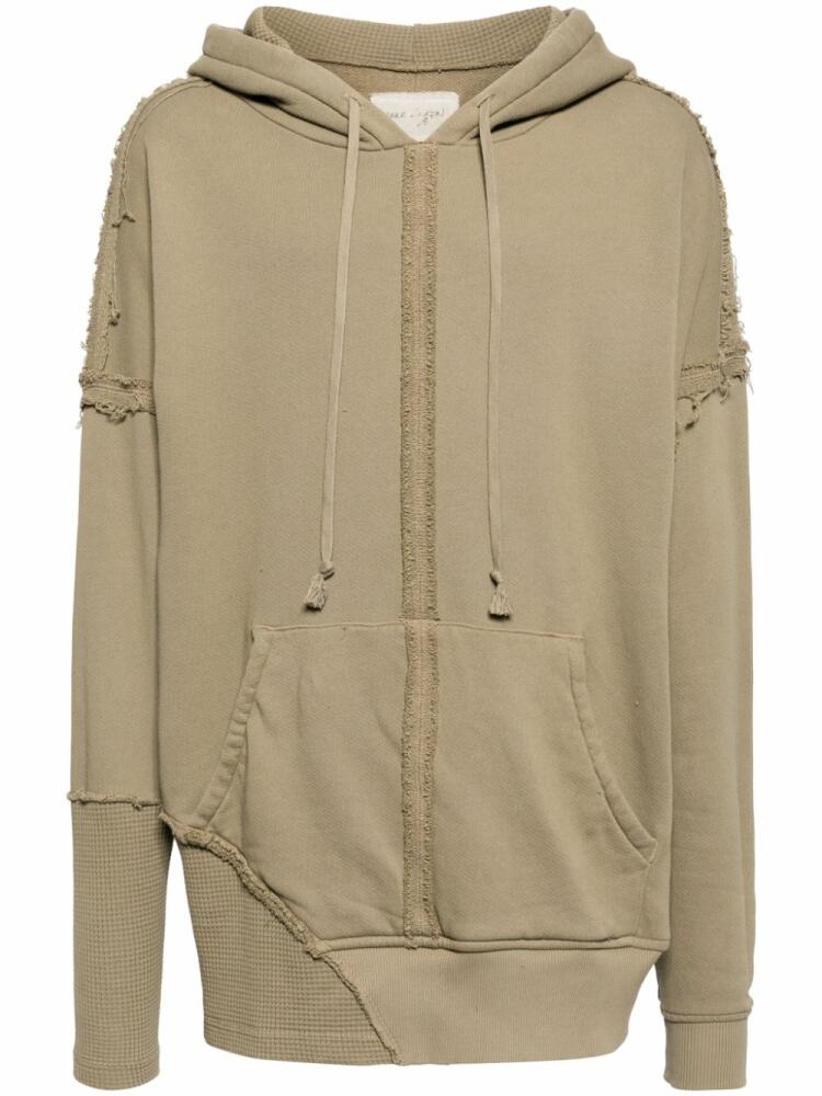 Greg Lauren distressed cotton hoodie - Brown Cover