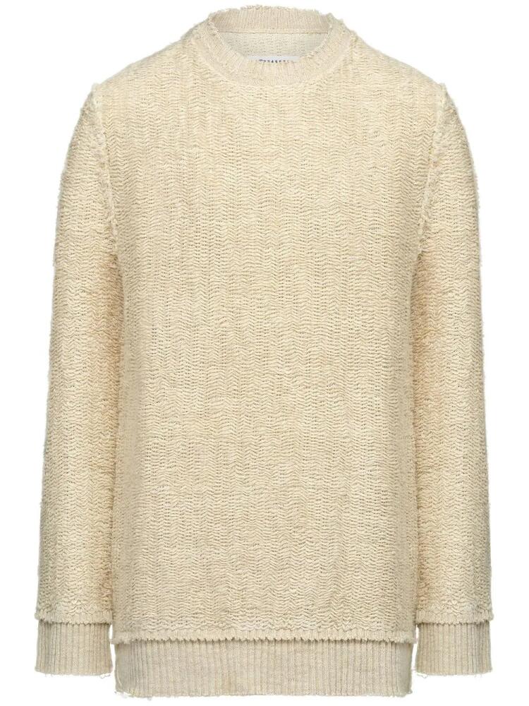 Maison Margiela woven-knit crew-neck jumper - Neutrals Cover