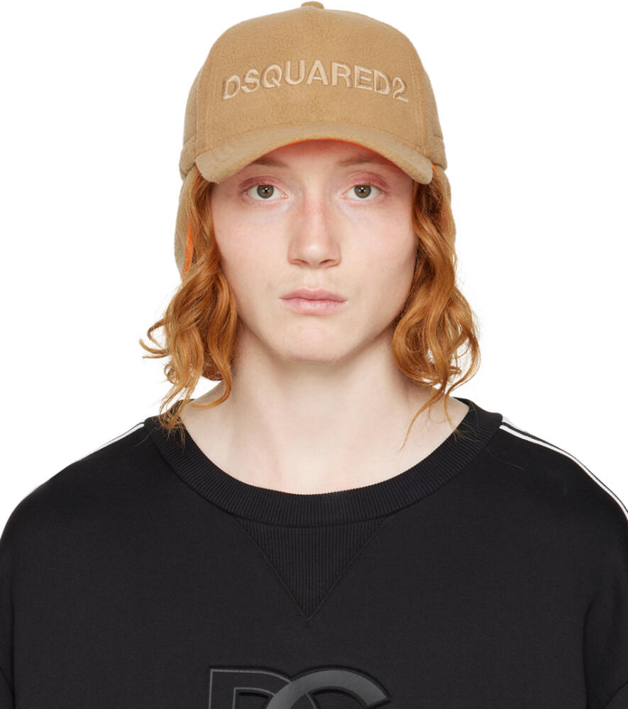 Dsquared2 Tan Wood Lover Cap Cover