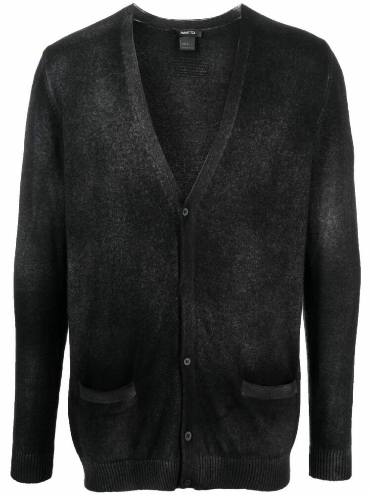 Avant Toi cashmere washed cardigan - Black Cover