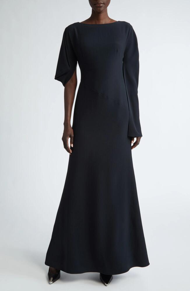 Alexander McQueen Asymmetric Sleeve Gown in Black Cover