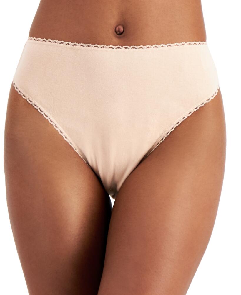 Charter Club Everyday Cotton High-Cut Brief Underwear, Created for Macy's - Chai (Nude 5) Cover