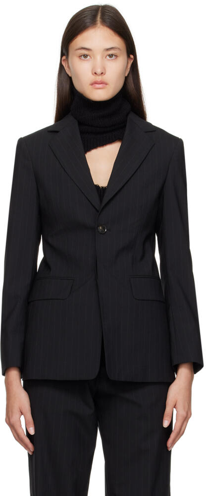 MM6 Maison Margiela Black Striped Blazer Cover