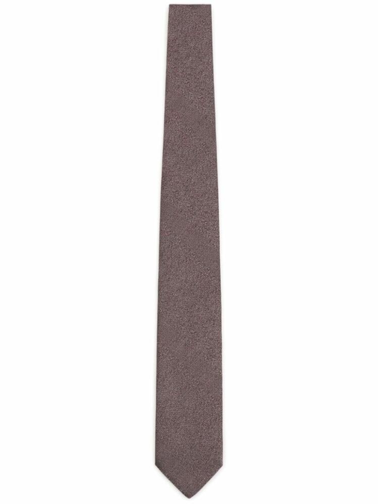 Lanvin herringbone-pattern silk tie - Red Cover