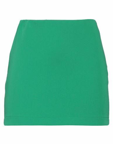 Patrizia Pepe Woman Mini skirt Green Polyester, Viscose, Elastane Cover