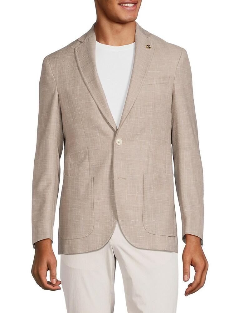 Ted Baker Men's Keith Textured Virgin Wool Blend Sportcoat - Tan Cover