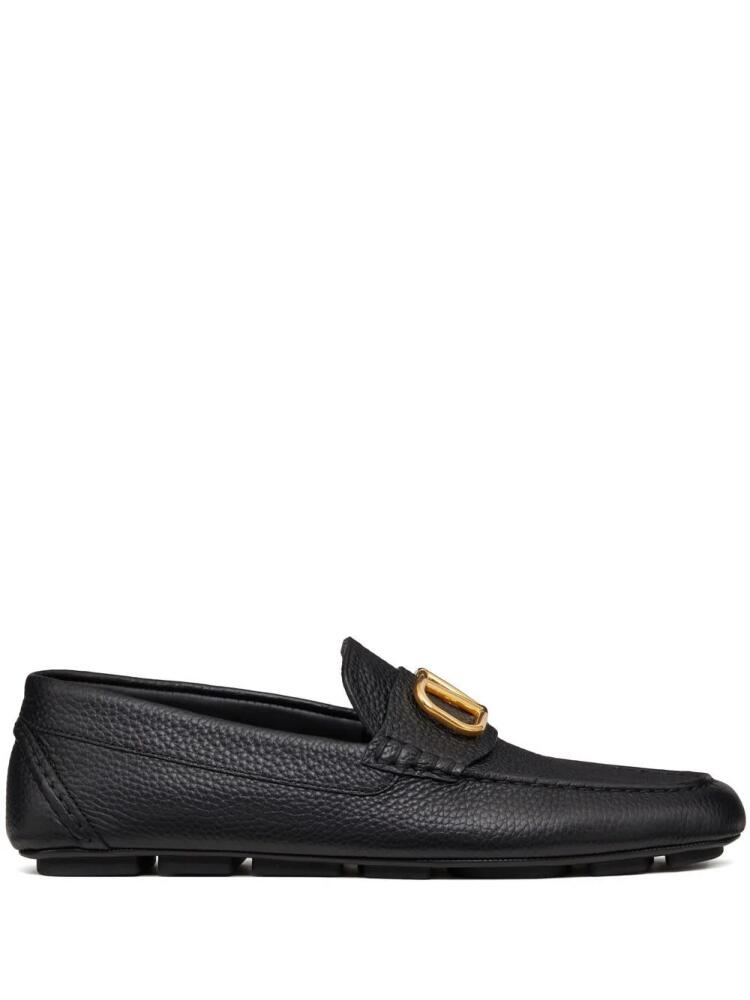 Valentino Garavani VLogo Signature leather driving shoes - Black Cover