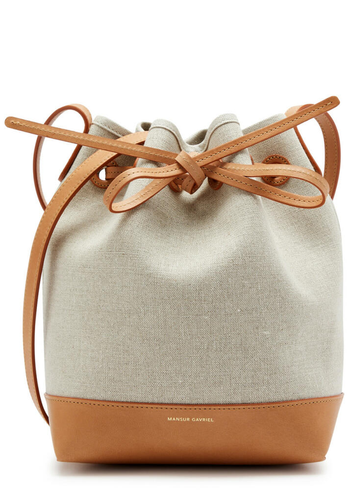 Mansur Gavriel Mini Canvas Bucket bag - Natural Cover