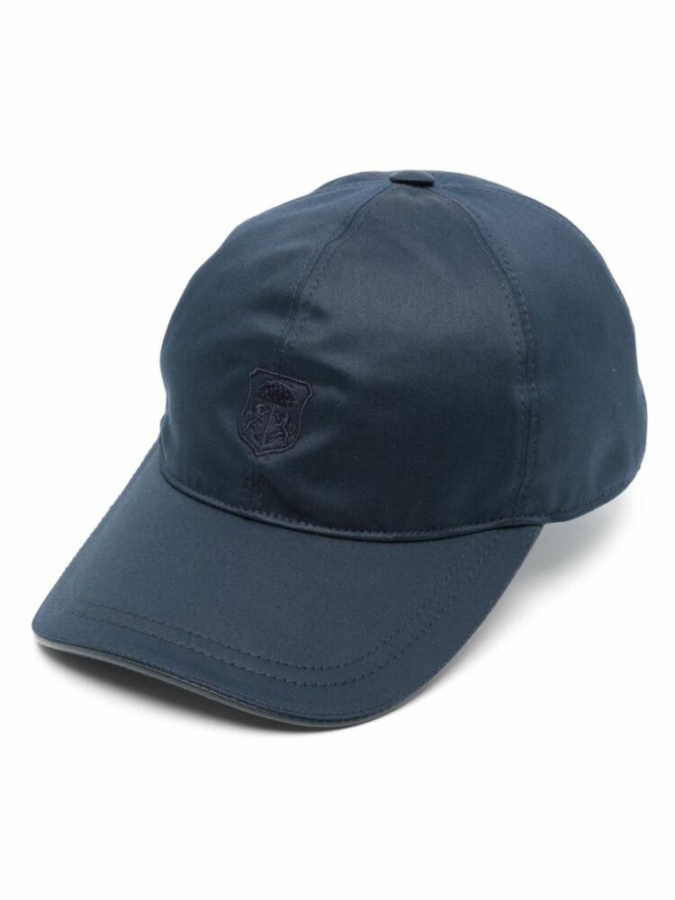 Corneliani embroidered-logo cap - Blue Cover